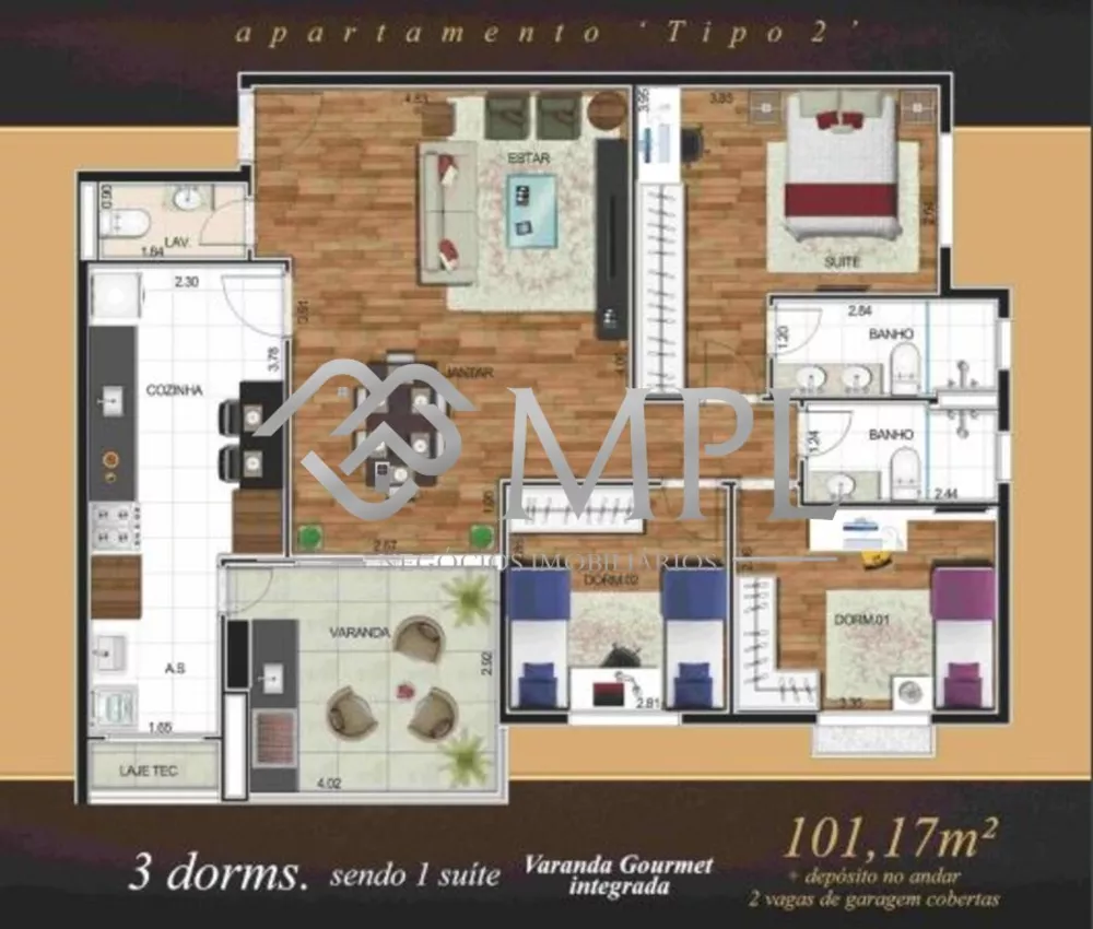 Apartamento à venda com 3 quartos, 164m² - Foto 8