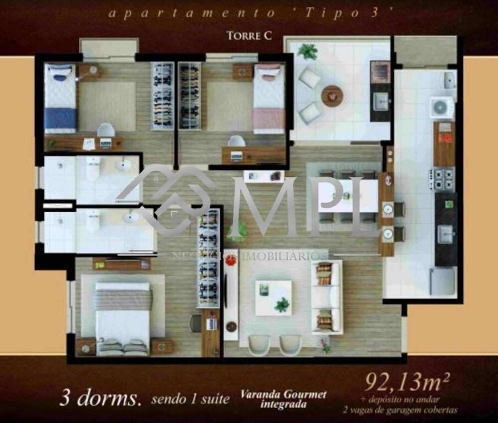 Apartamento, 3 quartos, 92 m² - Foto 5