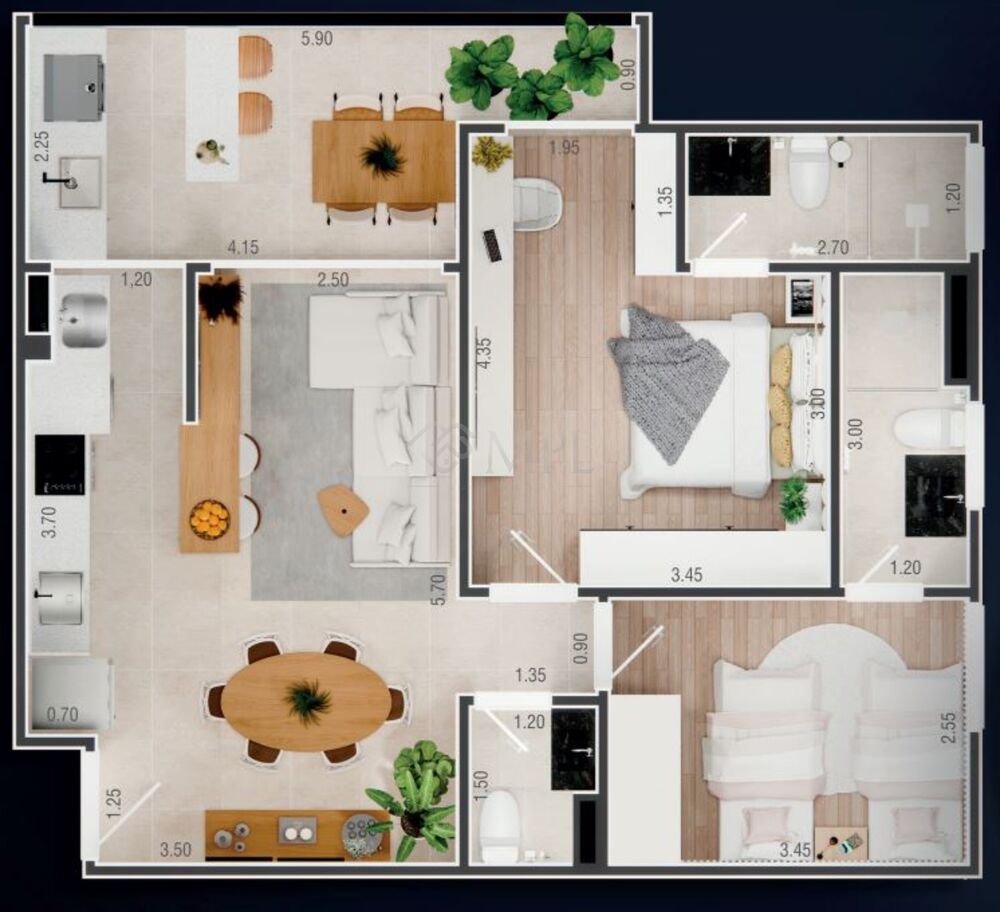 Apartamento, 2 quartos, 73 m² - Foto 12