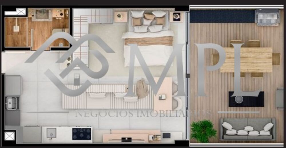 Apartamento, 1 quarto, 46 m² - Foto 2
