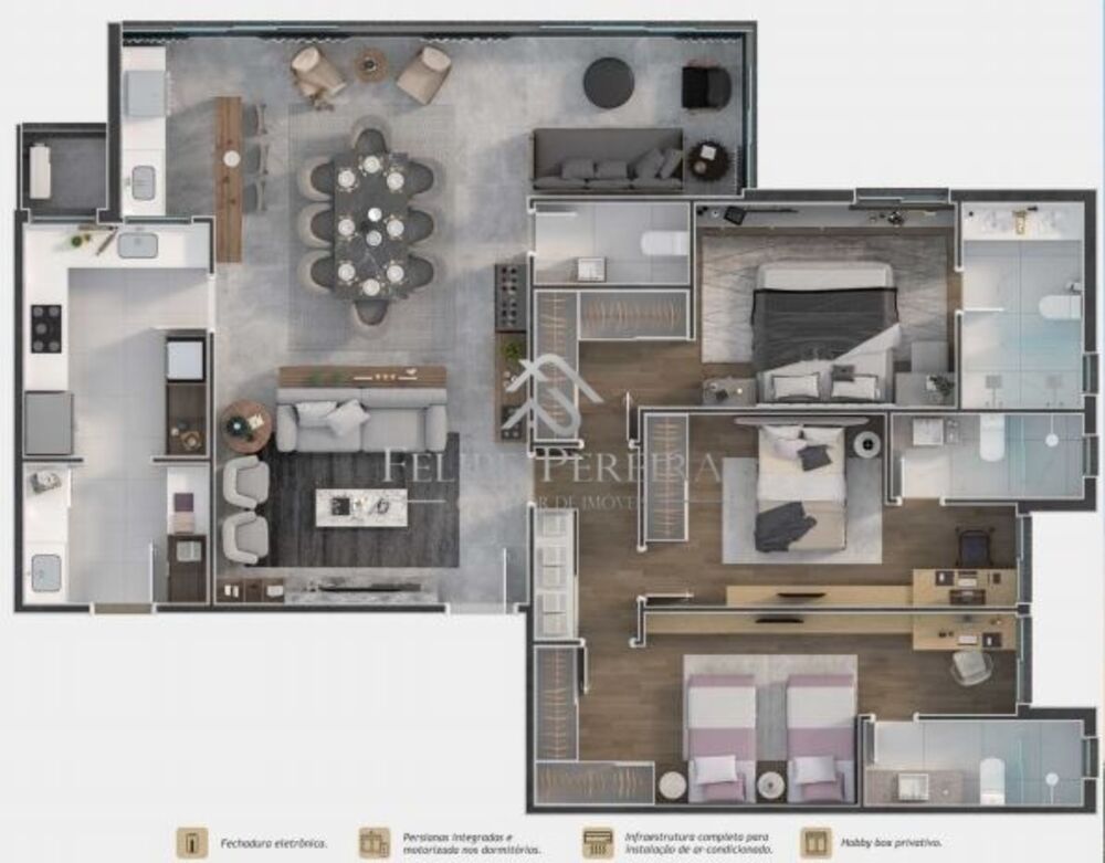 Apartamento, 3 quartos, 155 m² - Foto 3