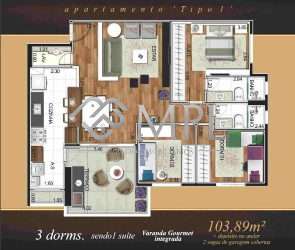 Apartamento, 3 quartos, 92 m² - Foto 3