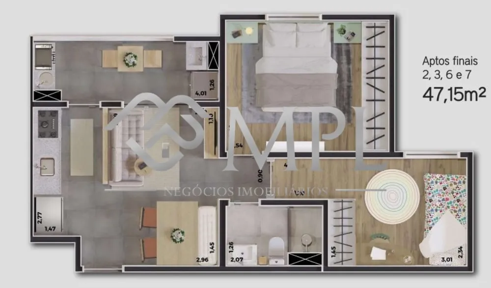 Apartamento, 2 quartos, 47 m² - Foto 9