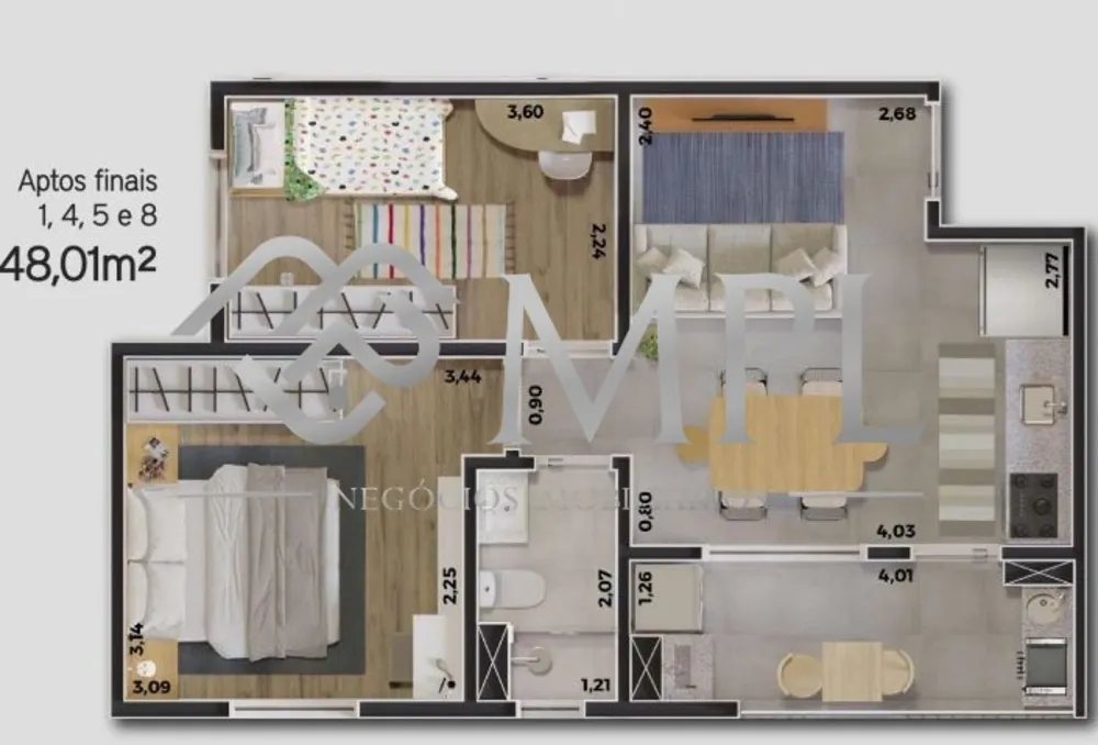 Apartamento, 2 quartos, 48 m² - Foto 12