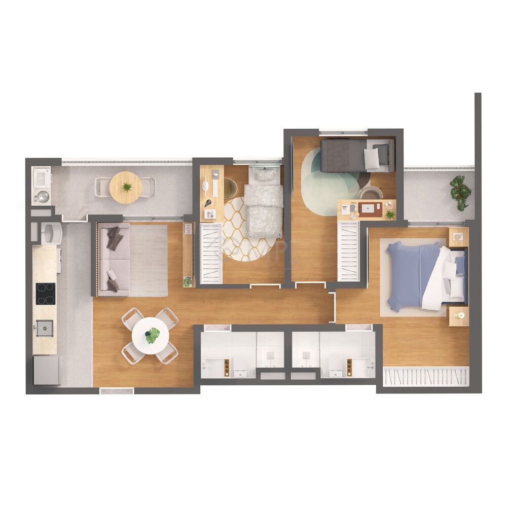 Apartamento, 3 quartos, 64 m² - Foto 3