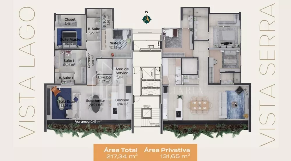 Apartamento, 3 quartos, 132 m² - Foto 1