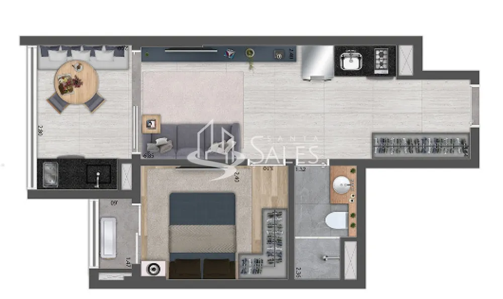 Apartamento, 1 quarto, 35 m² - Foto 5