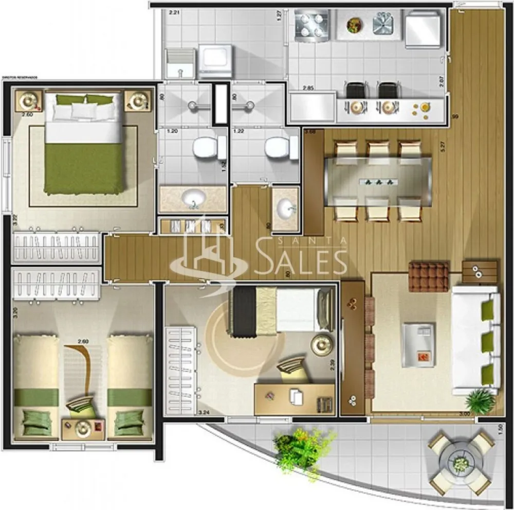 Apartamento, 2 quartos, 76 m² - Foto 6