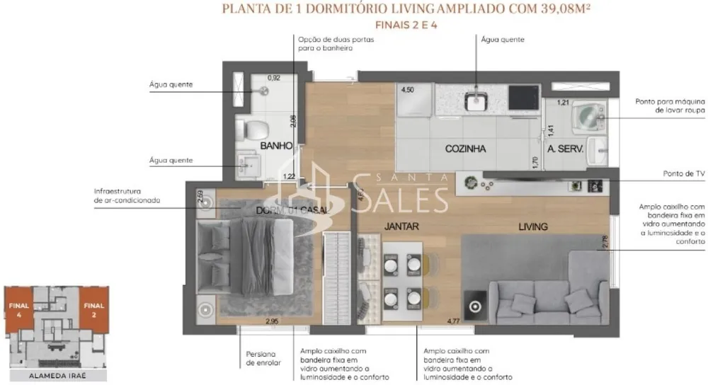 Apartamento, 2 quartos, 38 m² - Foto 12