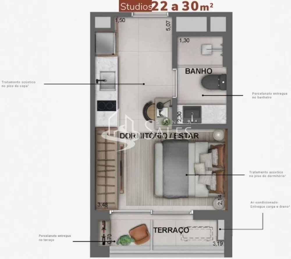 Apartamento, 1 quarto, 23 m² - Foto 15