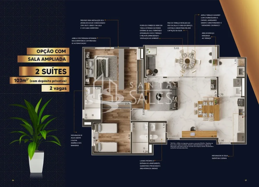 Apartamento, 3 quartos, 103 m² - Foto 4