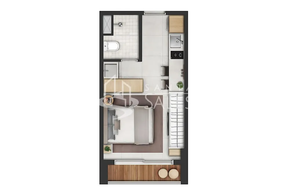 Apartamento, 1 quarto, 22 m² - Foto 7