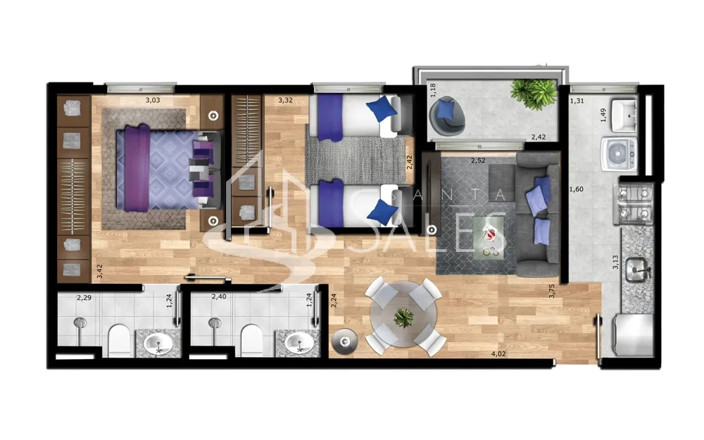 Apartamento, 2 quartos, 55 m² - Foto 16