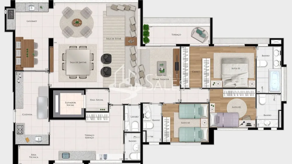 Apartamento, 3 quartos, 153 m² - Foto 16