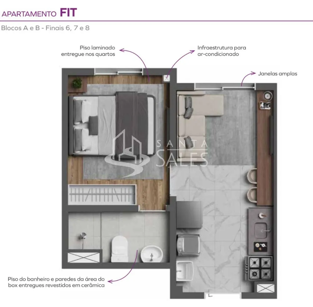 Apartamento, 1 quarto, 24 m² - Foto 8