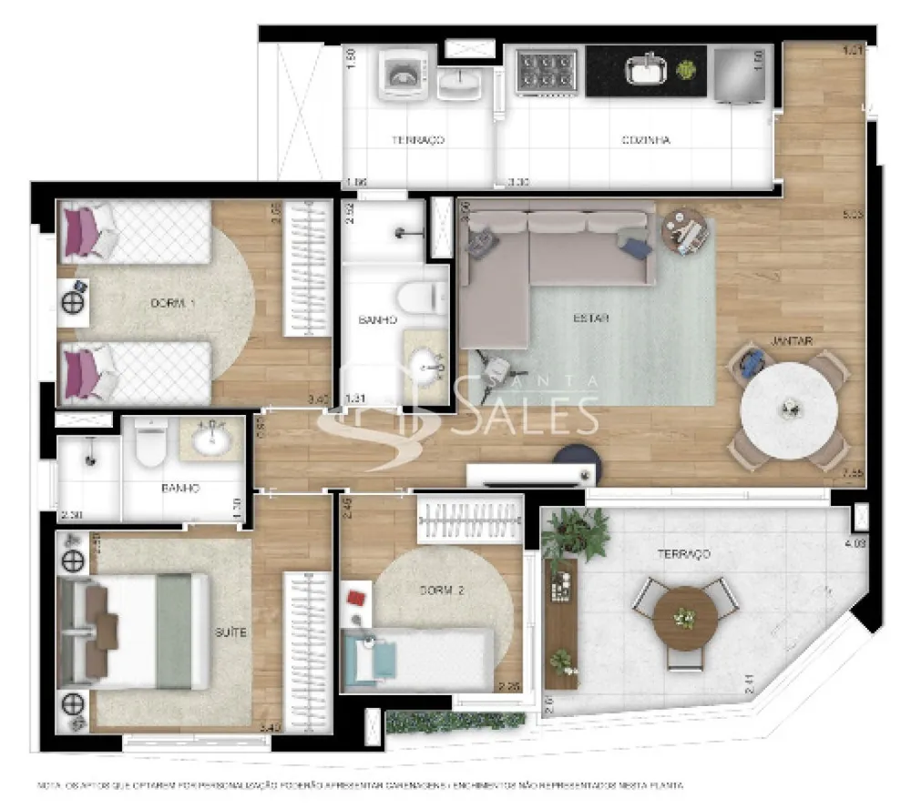 Apartamento, 3 quartos, 83 m² - Foto 3