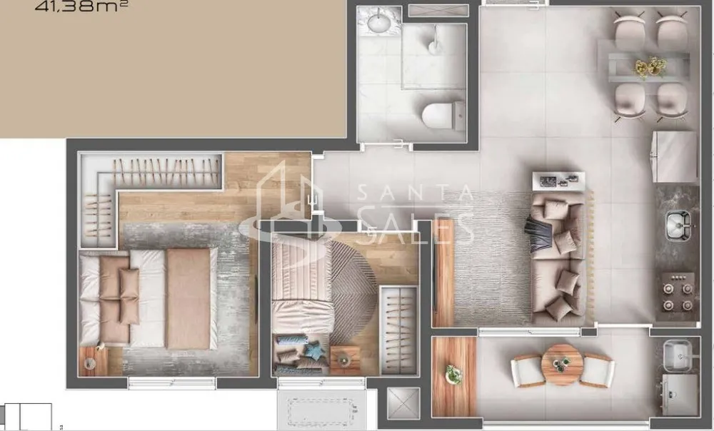 Apartamento, 2 quartos, 41 m² - Foto 7