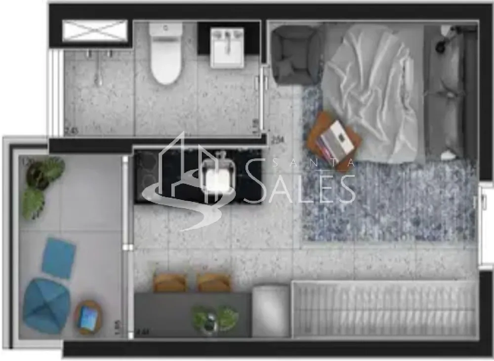Kitnet-Studio, 22 m² - Foto 15