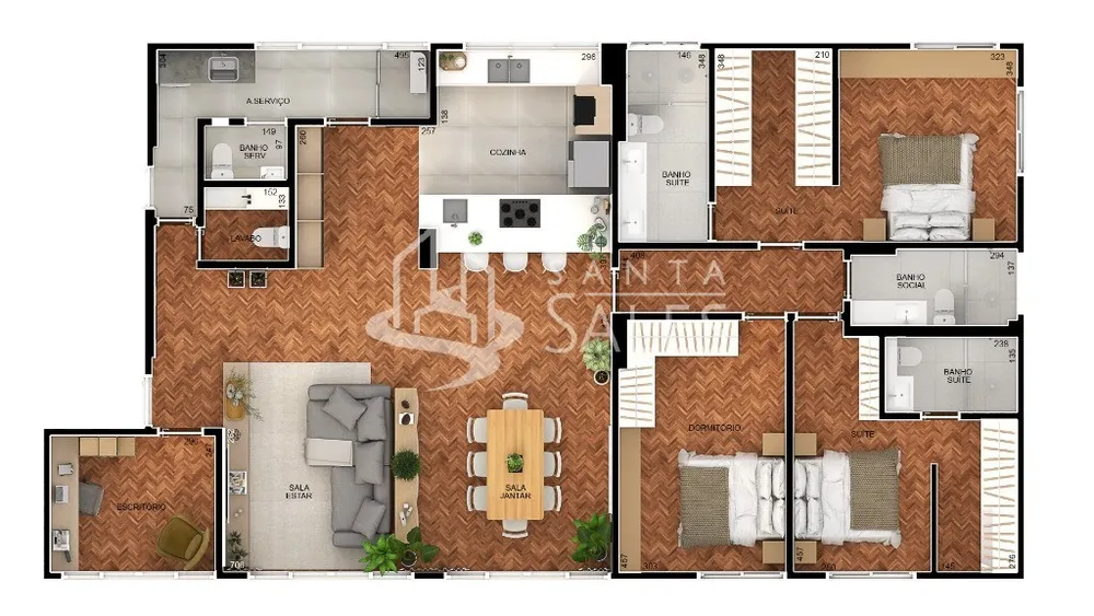 Apartamento, 3 quartos, 158 m² - Foto 3