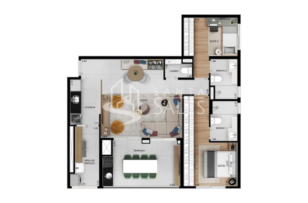 Apartamento, 2 quartos, 87 m² - Foto 12