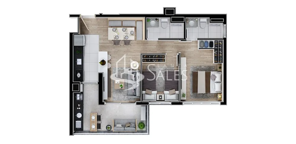 Apartamento, 2 quartos, 65 m² - Foto 11