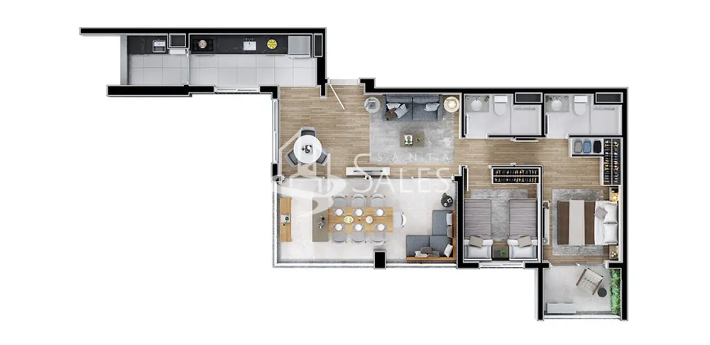 Apartamento, 2 quartos, 65 m² - Foto 5