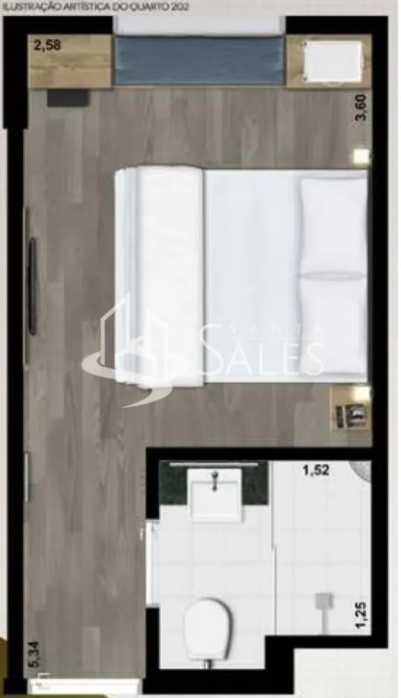 Apartamento, 1 quarto, 24 m² - Foto 1