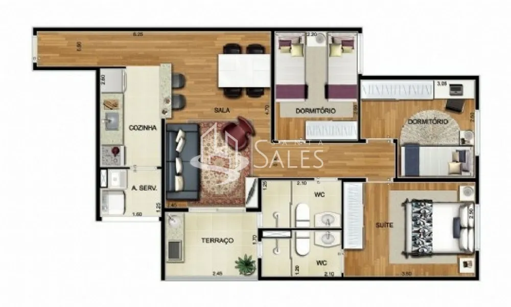 Apartamento, 2 quartos, 64 m² - Foto 4