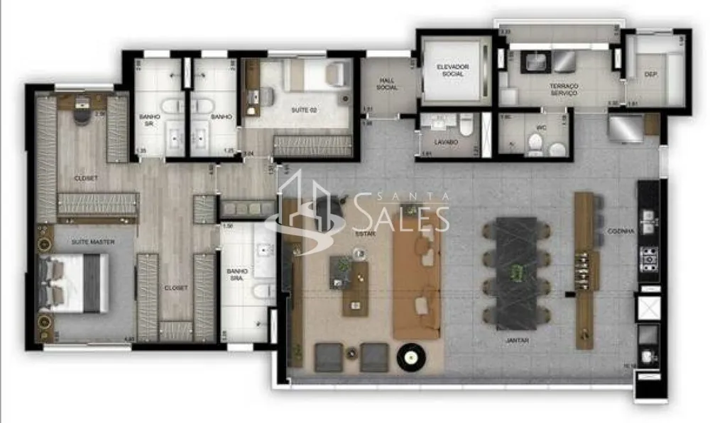 Apartamento, 3 quartos, 154 m² - Foto 4
