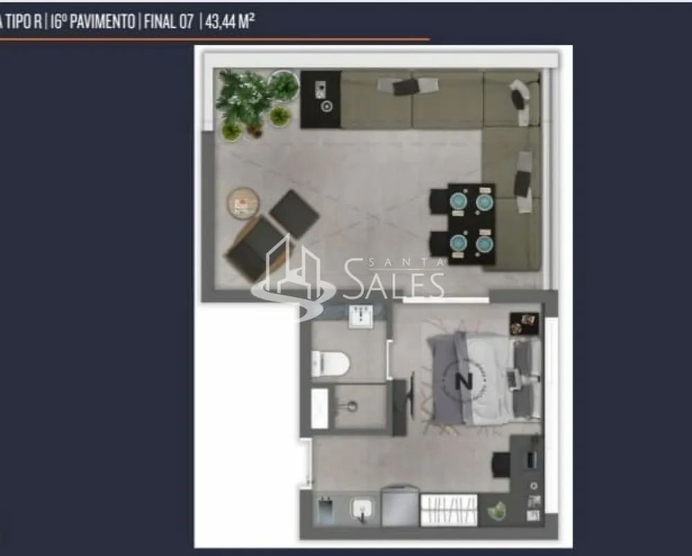 Apartamento, 1 quarto, 43 m² - Foto 4