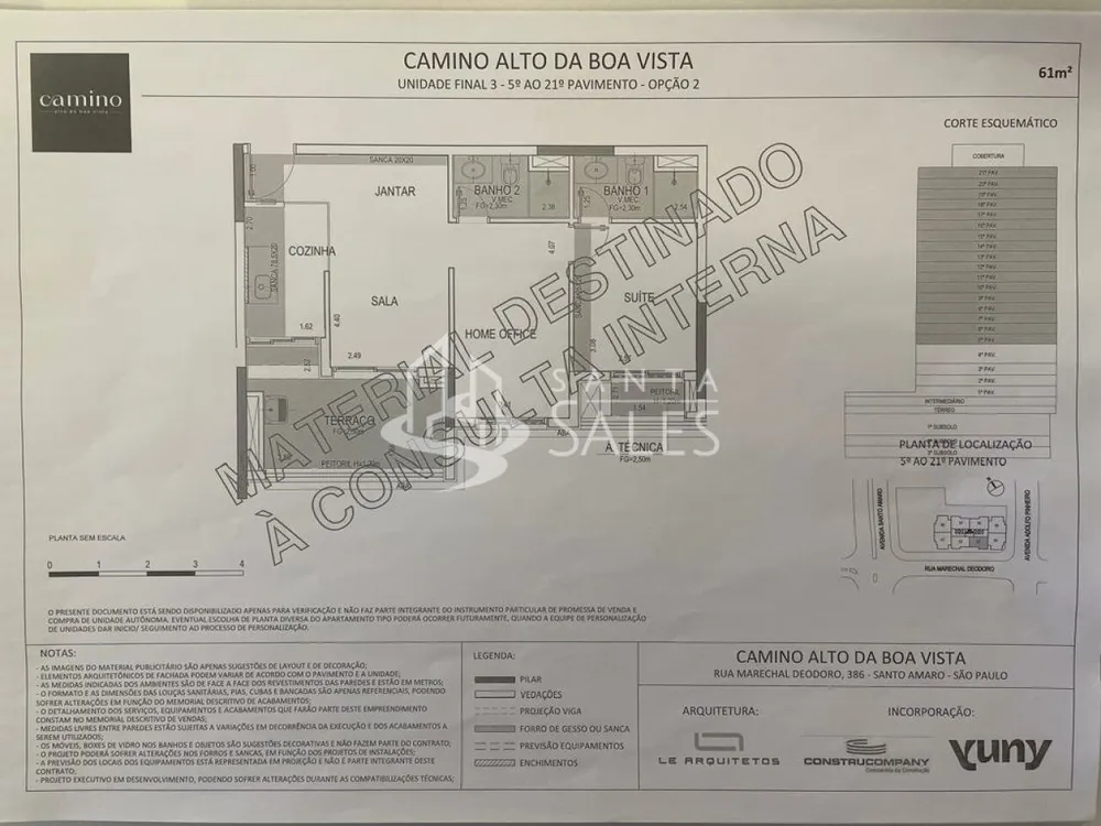 Apartamento, 2 quartos, 61 m² - Foto 2