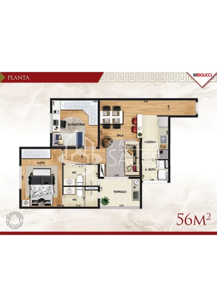 Apartamento, 3 quartos, 71 m² - Foto 3