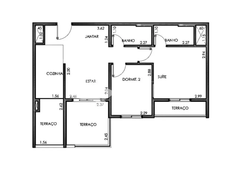 Apartamento, 2 quartos, 59 m² - Foto 1
