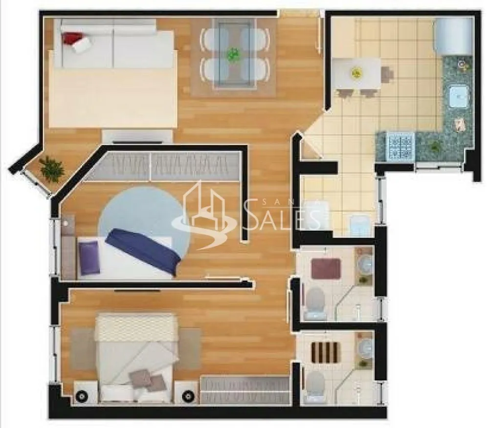 Apartamento, 2 quartos, 67 m² - Foto 3