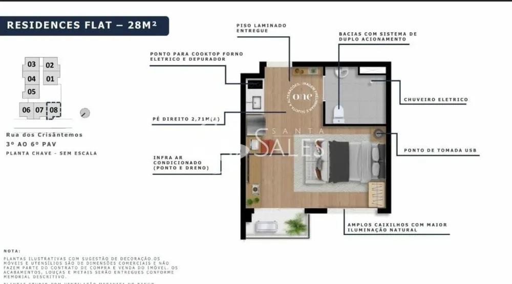Apartamento, 1 quarto, 28 m² - Foto 7