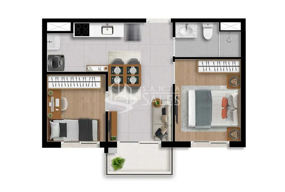 Apartamento, 2 quartos, 38 m² - Foto 10
