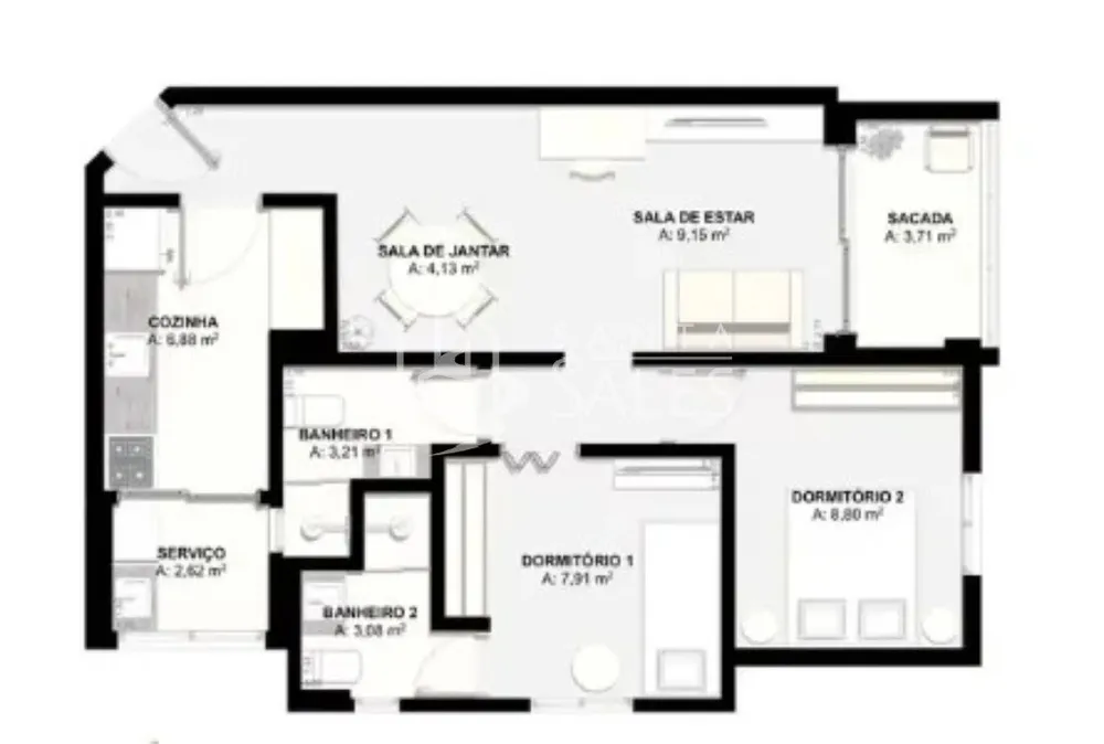 Apartamento, 2 quartos, 59 m² - Foto 15