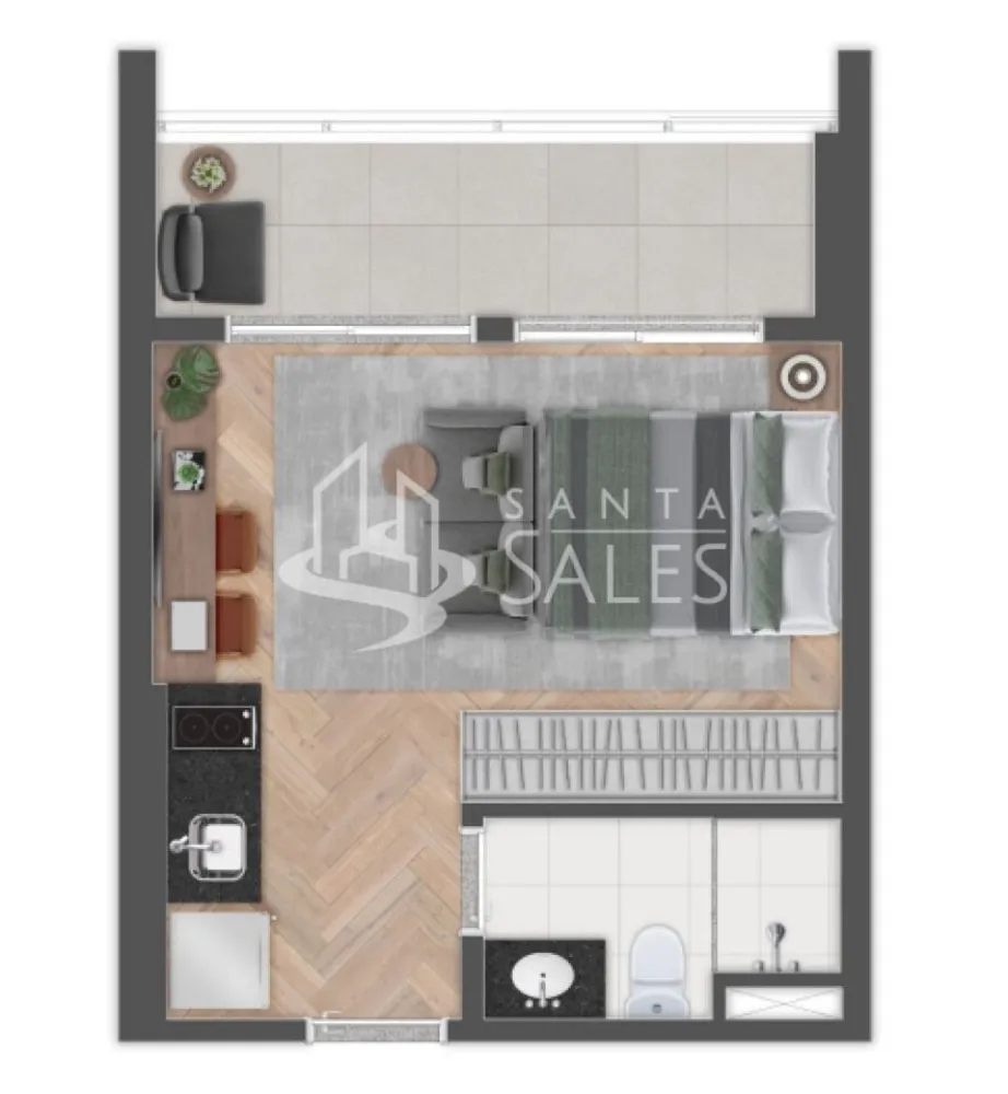 Apartamento, 1 quarto, 27 m² - Foto 12