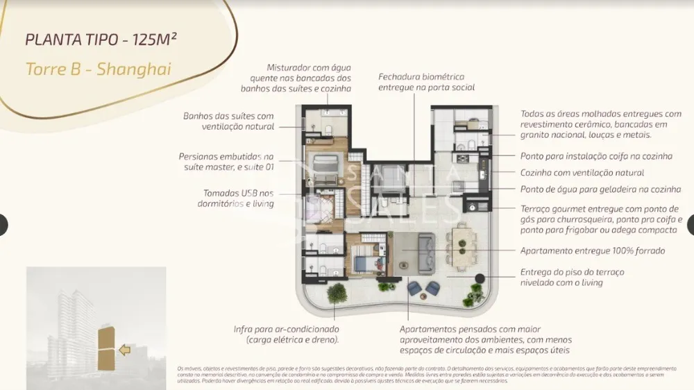 Apartamento, 3 quartos, 125 m² - Foto 2
