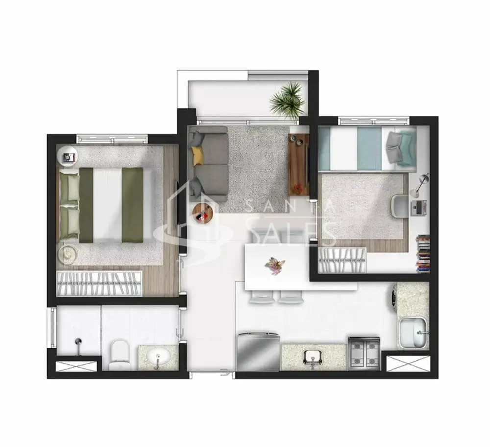 Apartamento, 2 quartos, 40 m² - Foto 5