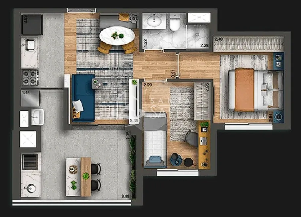 Apartamento, 2 quartos, 50 m² - Foto 16