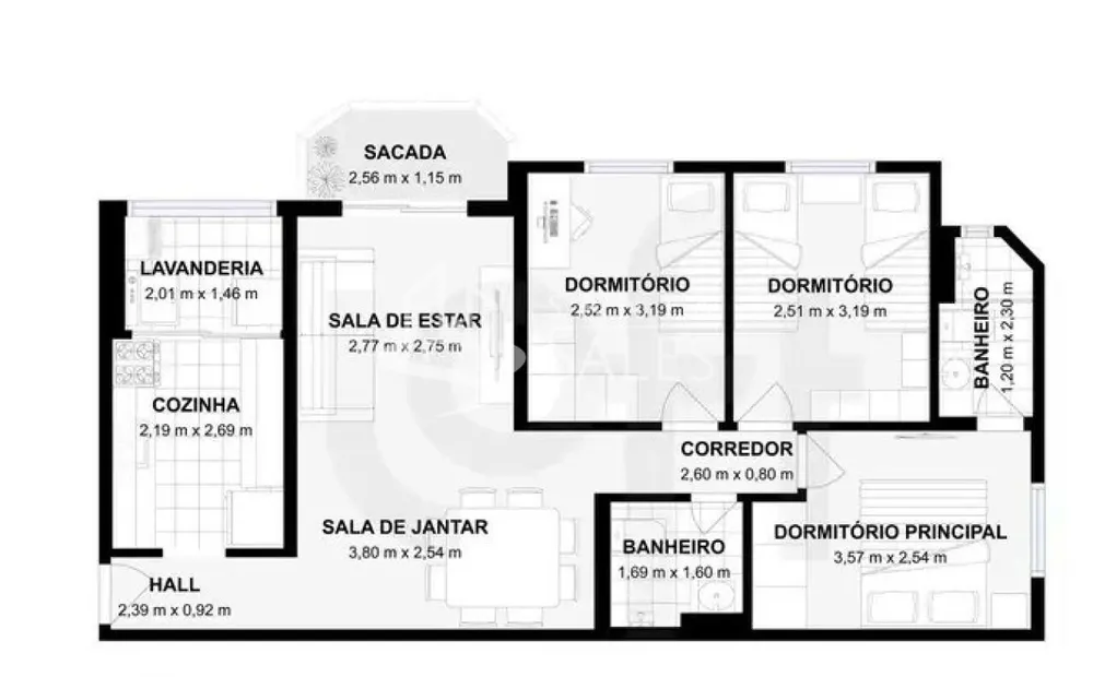 Apartamento, 3 quartos, 70 m² - Foto 2