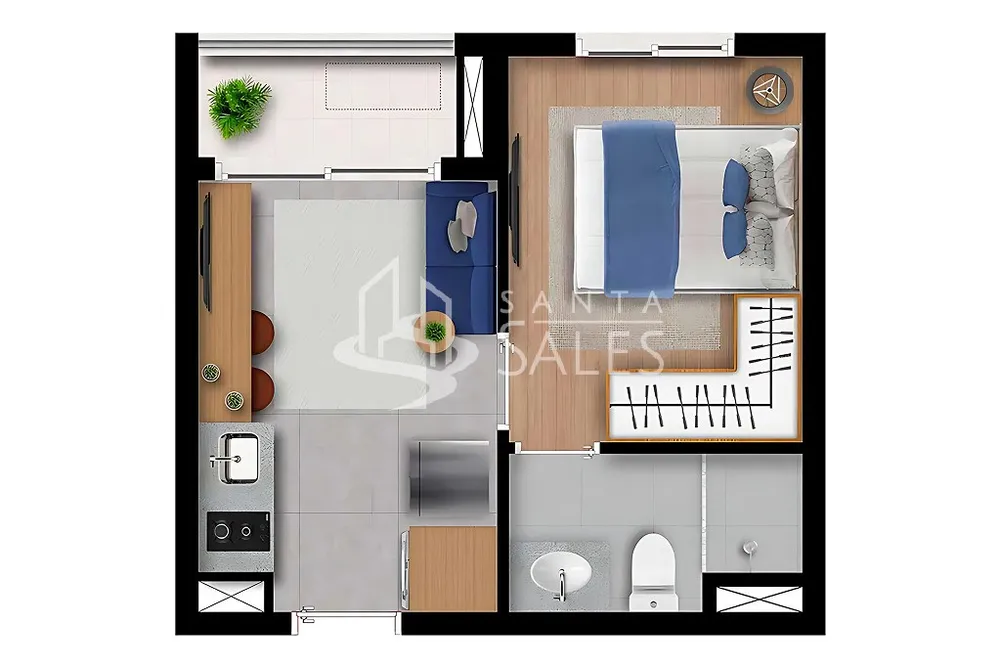 Apartamento, 1 quarto, 25 m² - Foto 10