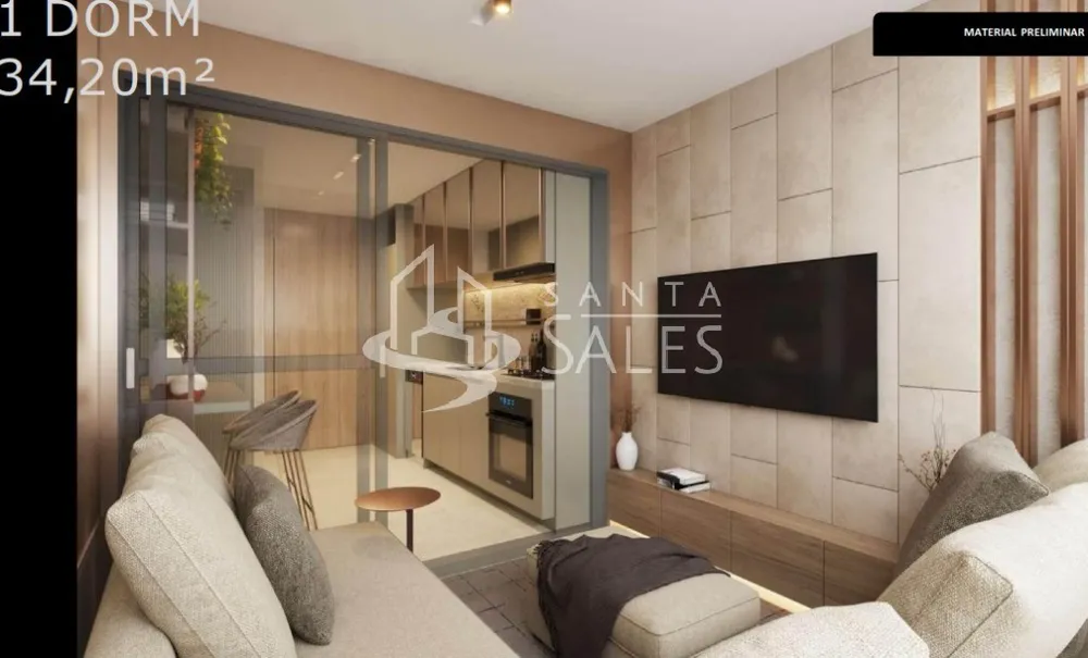 Apartamento, 1 quarto, 34 m² - Foto 1