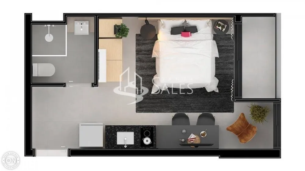 Apartamento, 1 quarto, 24 m² - Foto 1