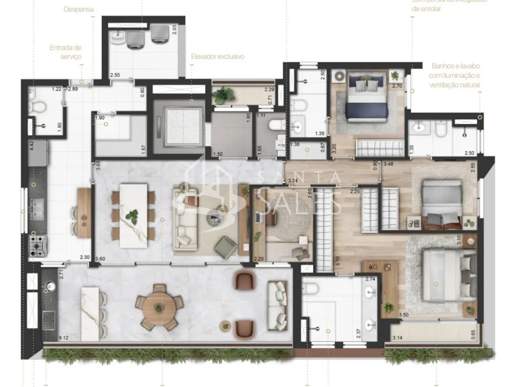 Apartamento, 3 quartos, 166 m² - Foto 16