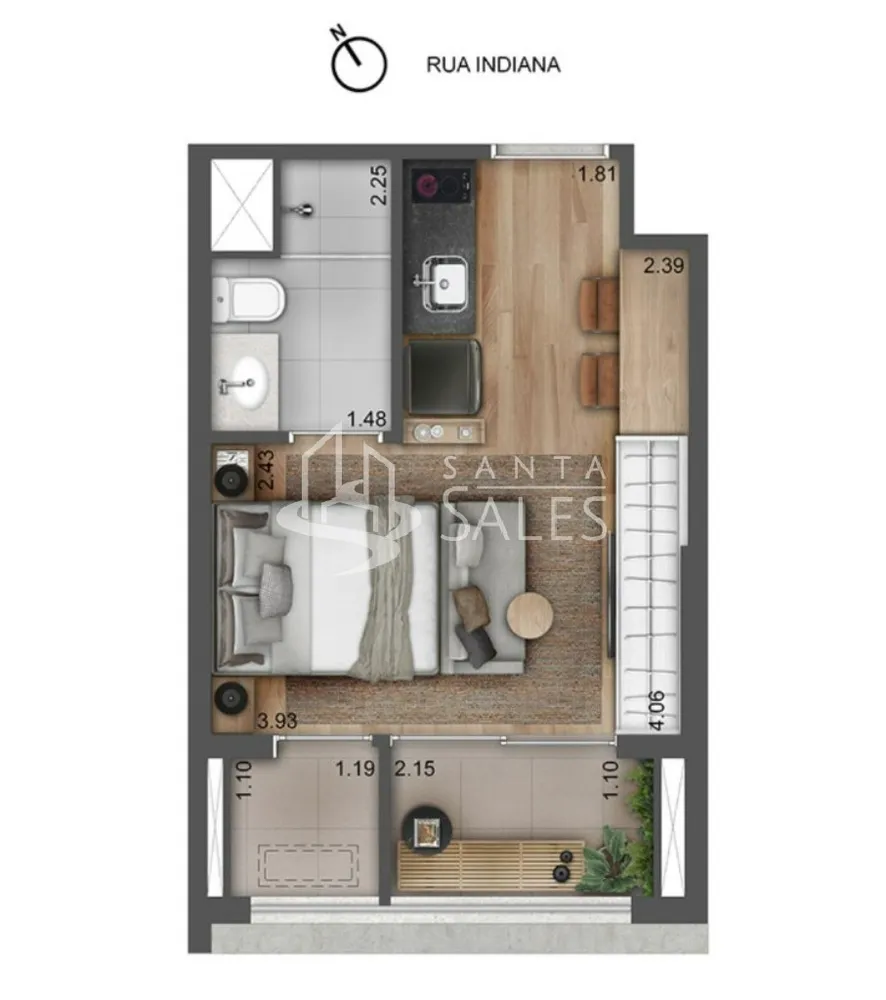 Apartamento, 1 quarto, 29 m² - Foto 5