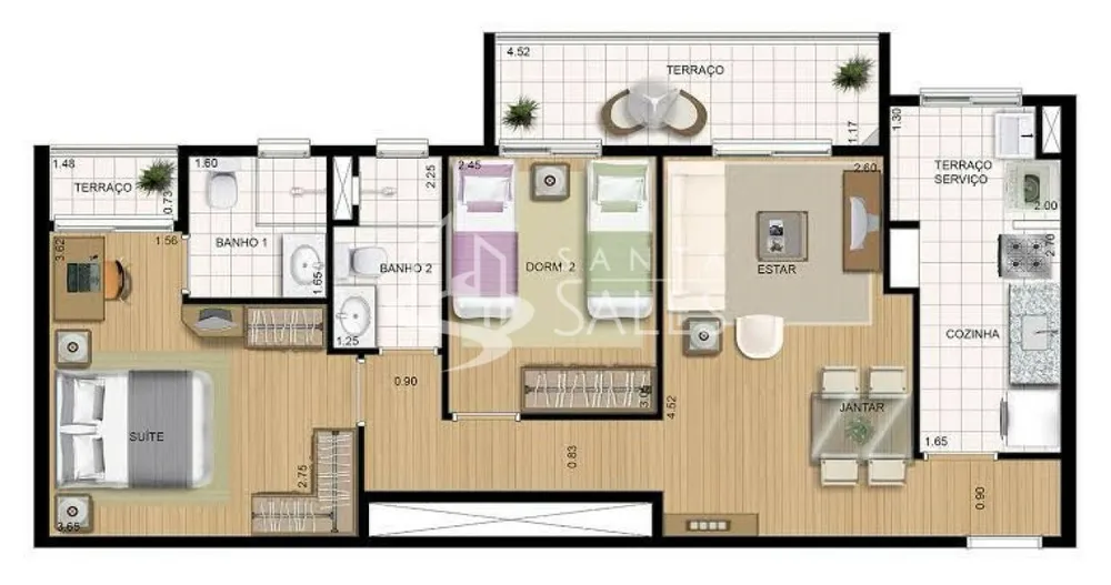 Apartamento, 2 quartos, 65 m² - Foto 13