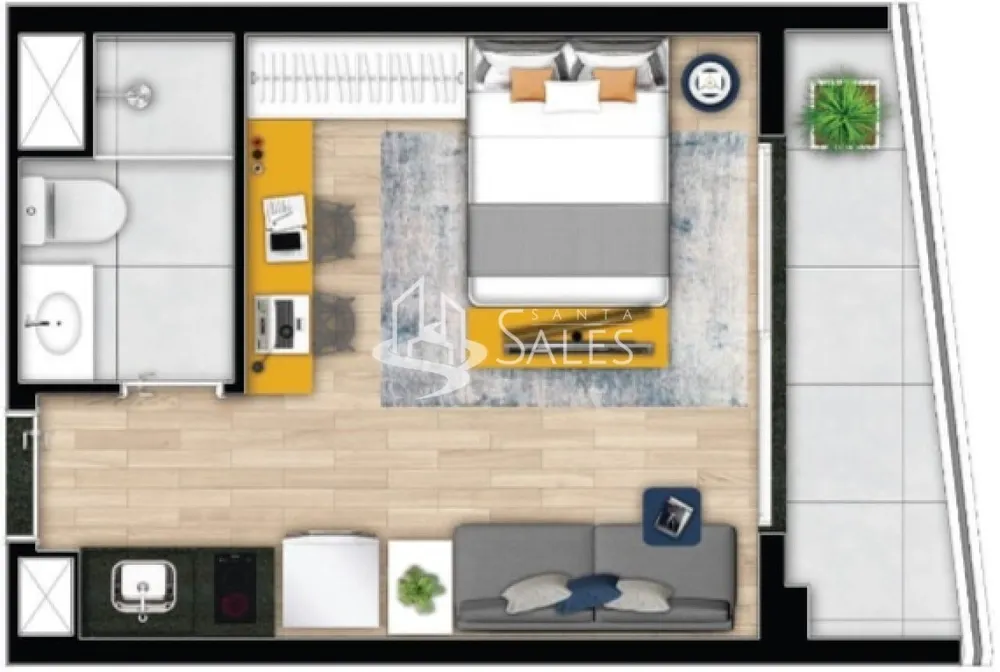Apartamento, 1 quarto, 27 m² - Foto 7