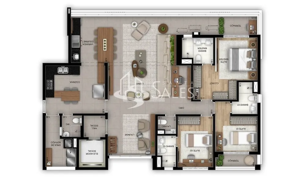 Apartamento, 3 quartos, 160 m² - Foto 7